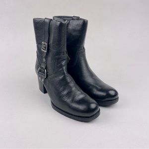 Harley-Davidson® Sadie Leather Casual Cuff Black 6-in Boots Inside Zipper 84068